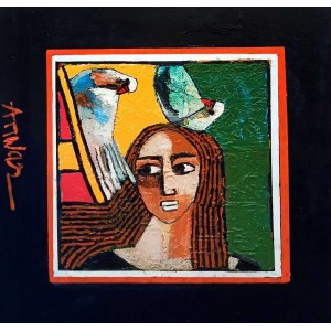 Anwar Maqsood, 24 x 24 Inch, Acrylic on Canvas, Figurative Painting, AC-AWM-120